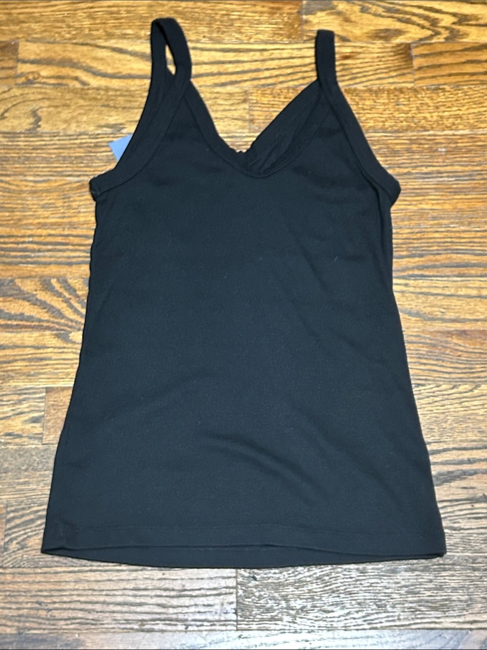 Black Ribbed Tank Top - Picture 3 of 4